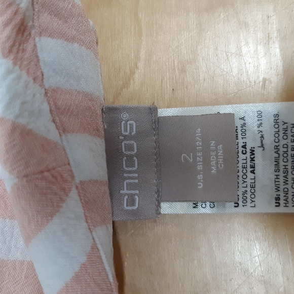 Chico's Blouse with Pink and White Stripes - Picture 6 of 7